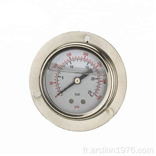 Gauge de pression remplie de liquide en acier inoxydable